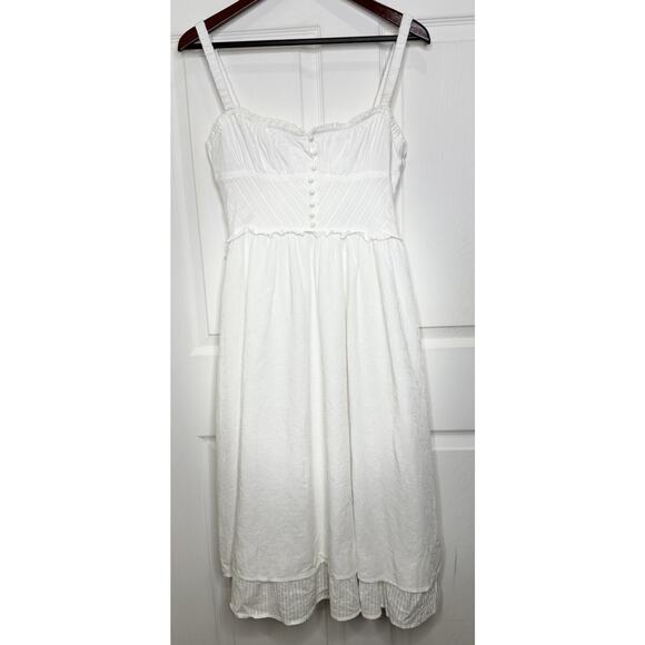 NWT REVOLVE & ANTHROPOLGIE Lovers COMMENSE Corset Midi Dress Cotton Size Medium - Picture 1 of 9